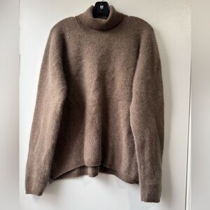 Allen Solly Cashmere Turtleneck Sweater in Tan